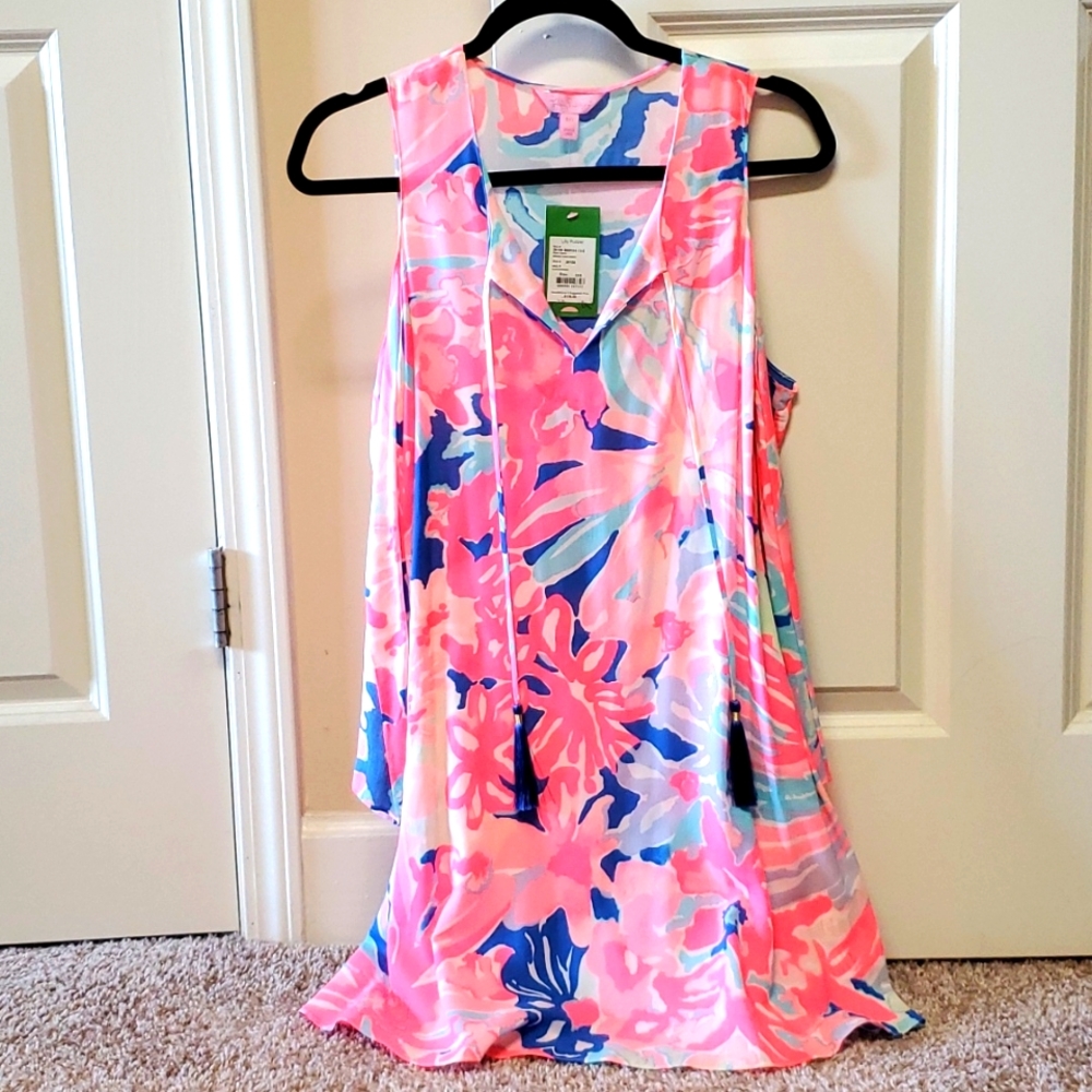 Lilly Pulitzer Playa Hermosa dress with cutout sleeves, size XXS